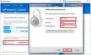 Setting Personal Password TeamViewer9